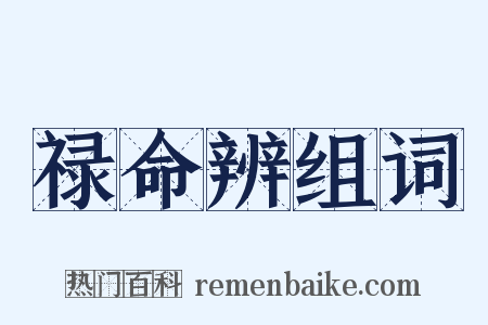 禄命辨组词是什么意思的图片